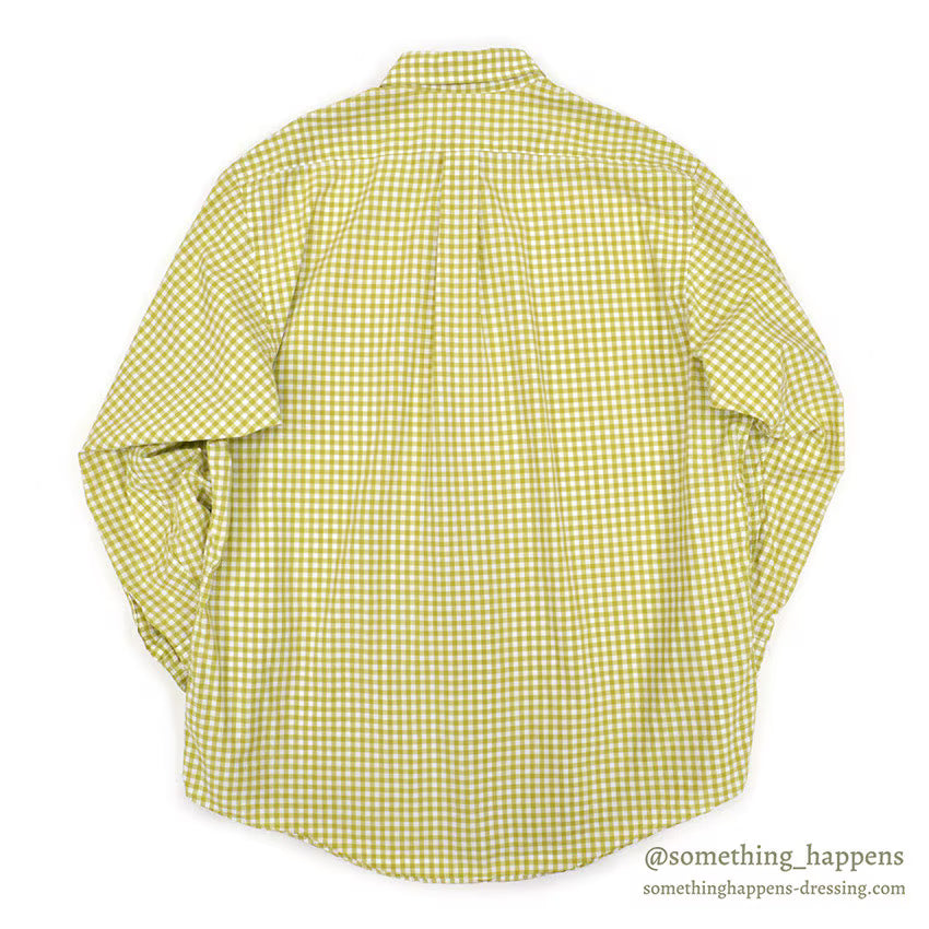 1990's BROOKS BROTHERS GINGHAM CHECK B/D SHIRT...