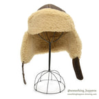 1980's BICK MOUTON SHEARLING HAT DARK BROWN ... XL