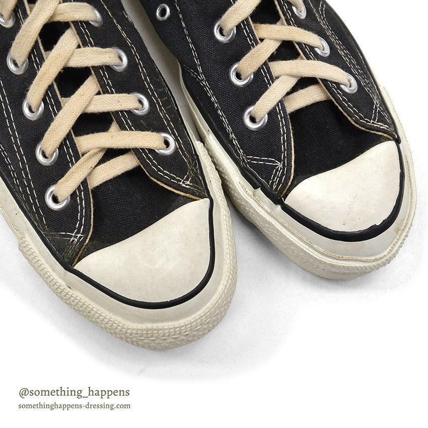1970's~ DEADSTOCK CONVERSE CHUCK TAYLOR HI BLACK / DIFFERENT AGES... 7 1/2