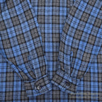 1950's~ UNUSUAL PULLOVER PLAID WOOL SHIRT...