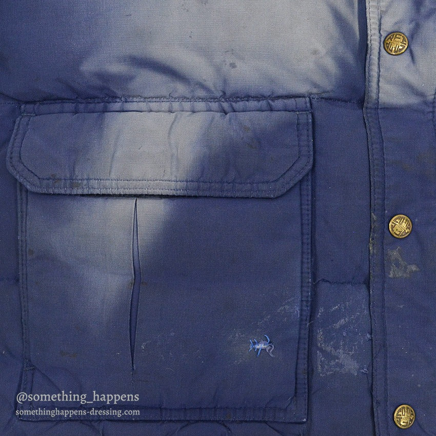 1980's REI DOWN VEST NAVY / SUN FADED ... L