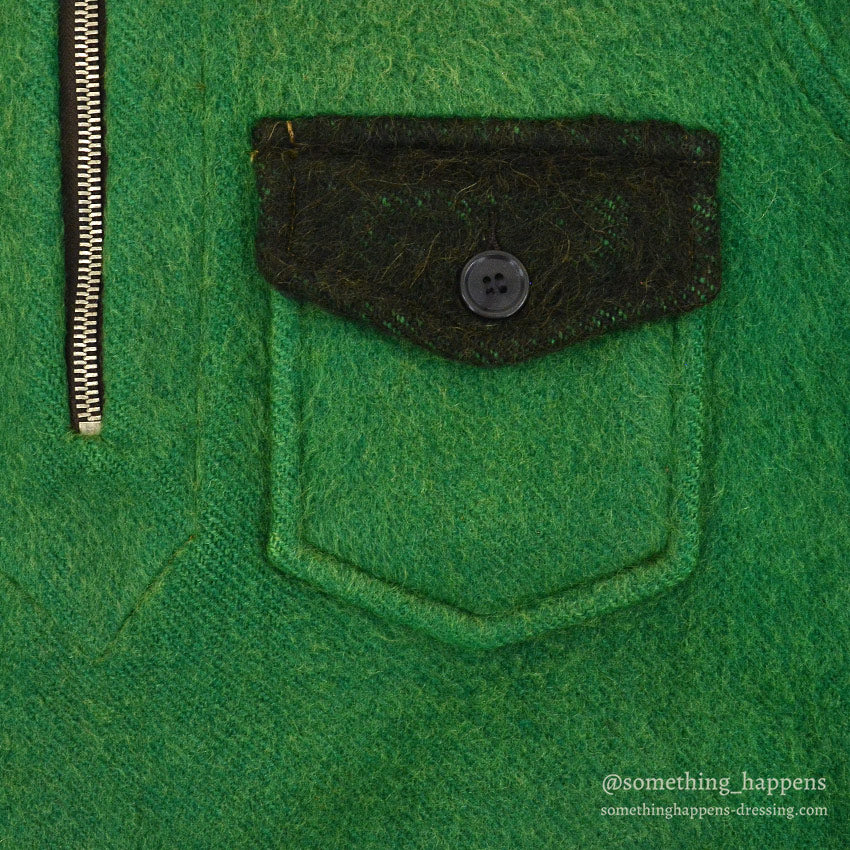 1920's HUDSON'S BAY COMPANY TWO-TONE WOOL JACKET / CHIN STRAP...