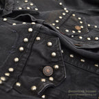 1960's LEVI'S 70505-0217 BIGE OVERDYED / BLACK WITH STUDS...