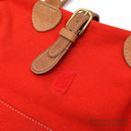 1980's~ DEADSTOCK BANNER HOUSE CANVAS BAG / LEATHER HANDLE...