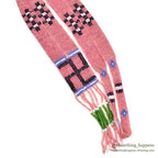 NATIVE AMERICAN SEED BEADS NECKLACE / WHIRLING LOG...