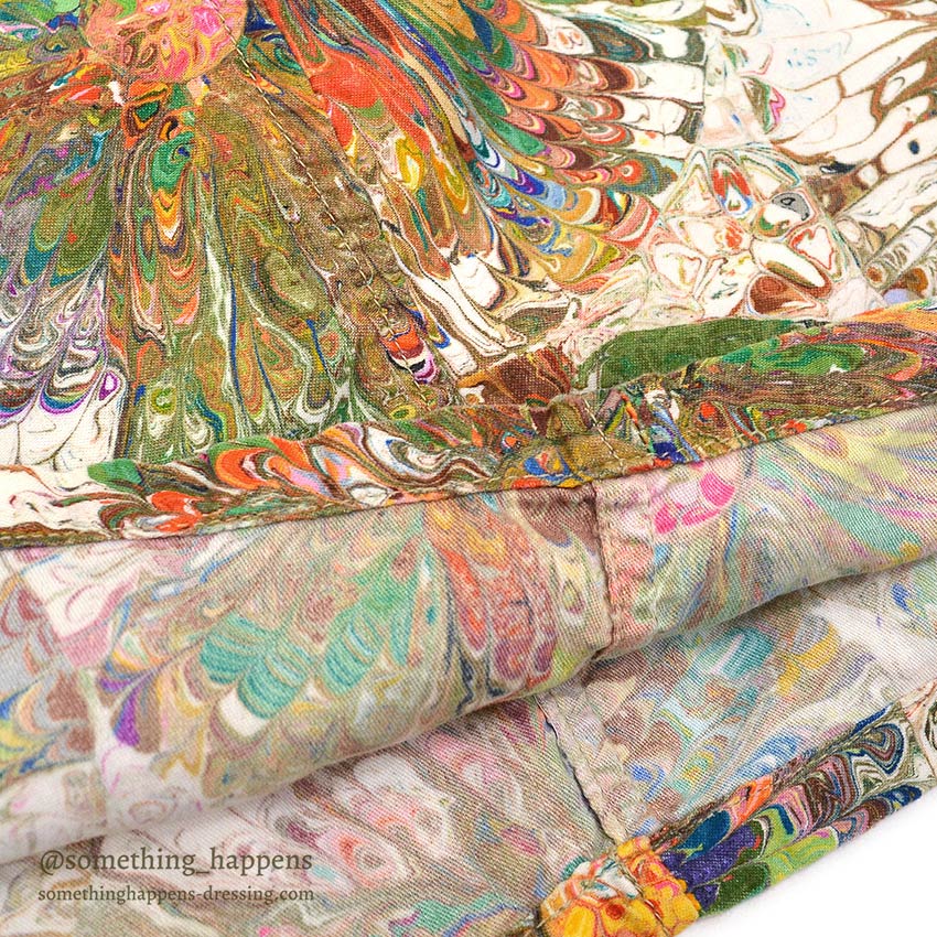 1960's LILLY DACHE PAINT SPLATTER PRINT S/S SHIRT ... M