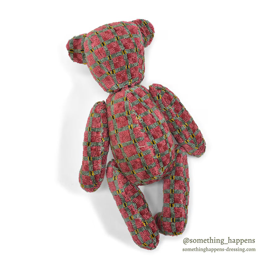 OLD QUILTED TEDDY BEAR / RARE...