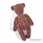 OLD QUILTED TEDDY BEAR / RARE...