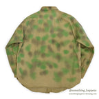 1960's DUBBLE WARE HAND PAINT CAMO SHIRT ... 16 1/2