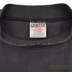 1990's ONEITA FADED BLACK L/S TEE / SUPER HEAVYWEIGHT ... XL