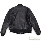 1950's HORSEHIDE ALL BLACK LEATHER SPORT JACKET / RARE DETAIL ...