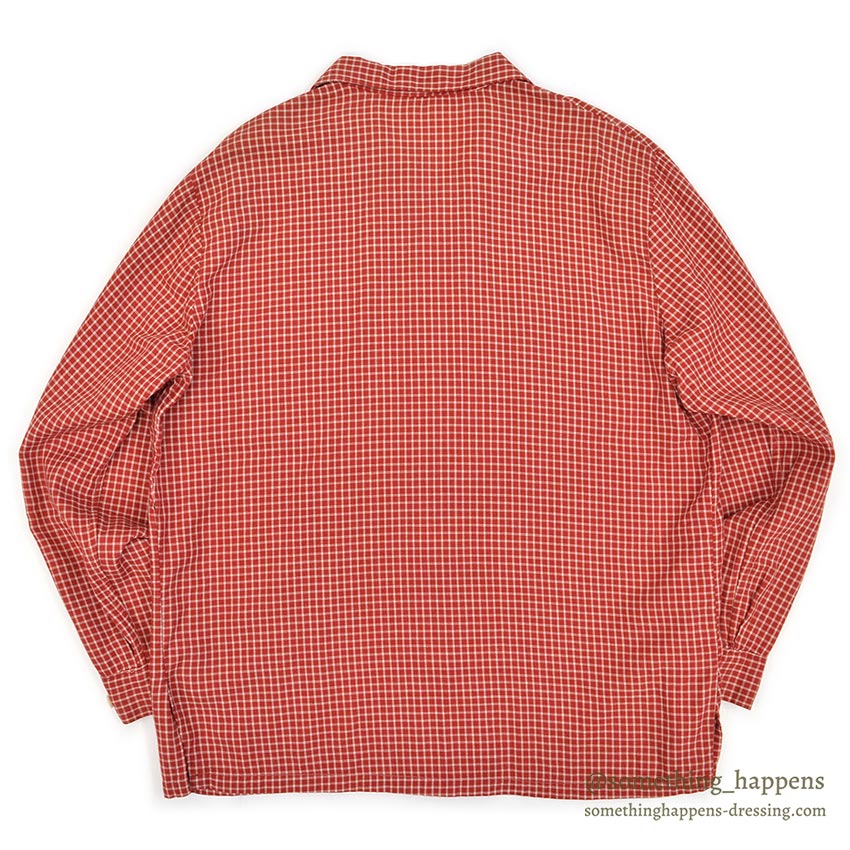 1950's LANELLA WEEKENDER RED/WHITE PLAID SHIRT ... ML