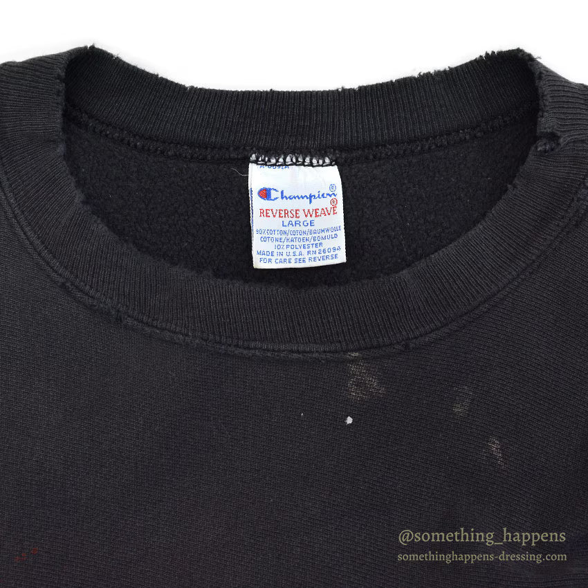 1990's CHAMPION SALOMON REVERSE WEAVE SWEAT SHIRT / BLACK ... L