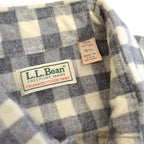 1990's LLBEAN SMALL BLOCK PLAID CHAMOIS CLOTH SHIRT... 151/2