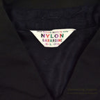 ~1960's BLACK RAYON GABARDINE SHIRT...L