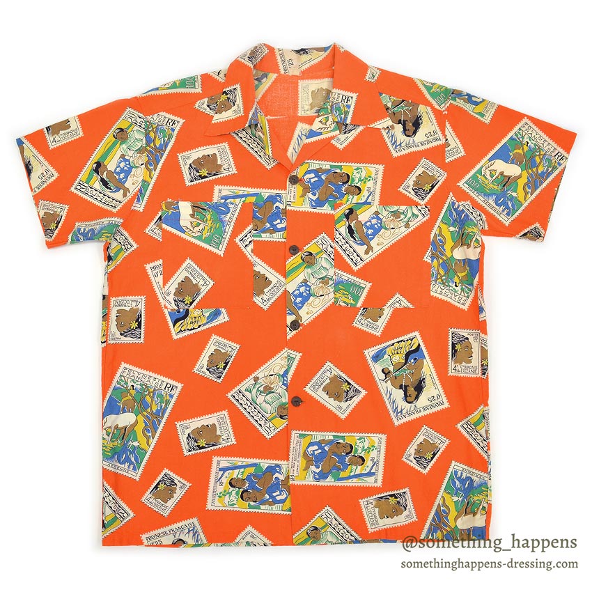 1950's~ PAUL GAUGUIN ART PRINT ALL COTTON S/S SHIRT ...