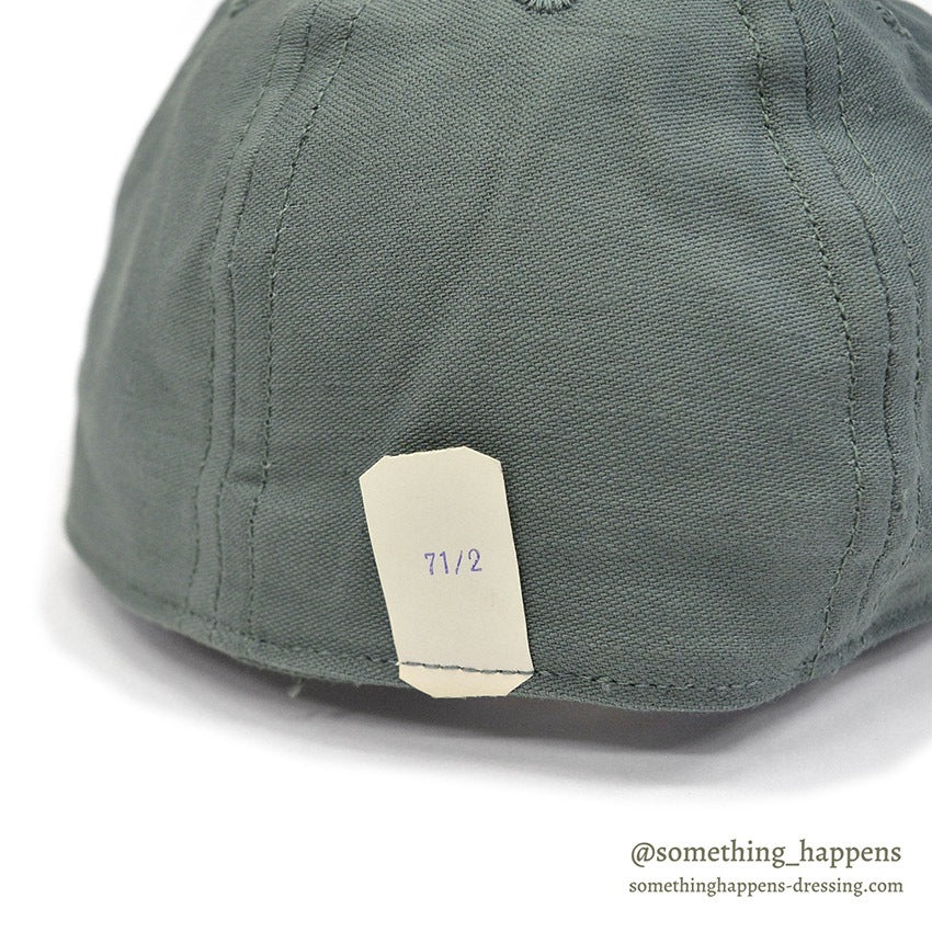1960's DEADSTOCK USAF CAP, UTILITY, MAN'S COTTON SATEEN SAGE GREEN 2 ... 71/2