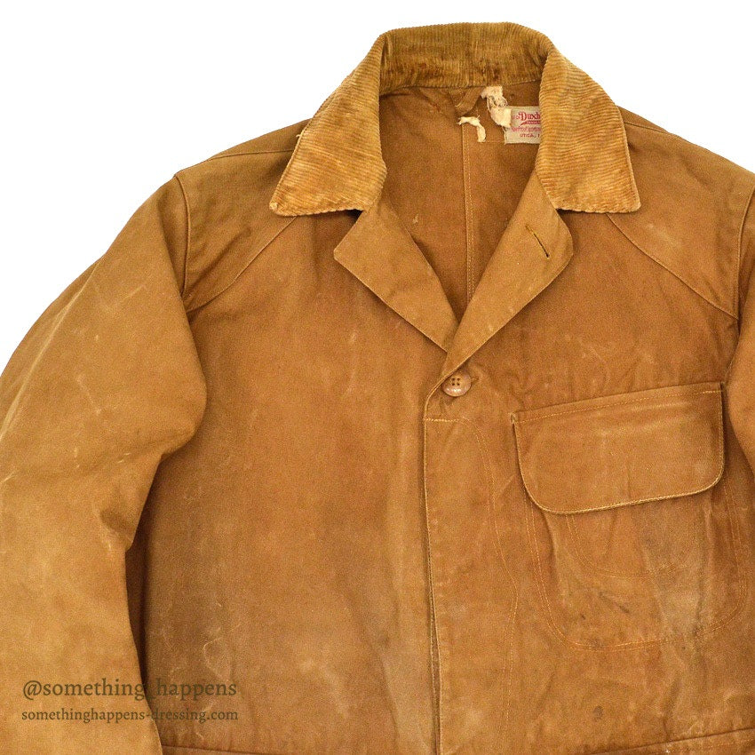 1930's DUXBAK HUNTING COAT WITH PAPER LICENSE HOLDER ... 42