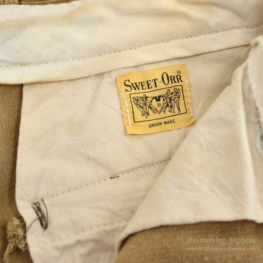 1960's SWEET-ORR CORDUROY WORK PANTS / SUN FADED ... W36/L29