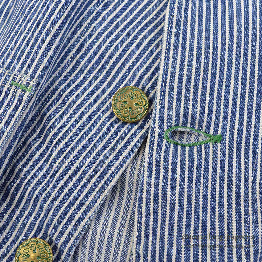 1950's OSHKOSH HICKORY STRIPE ENGINEER JACKET...