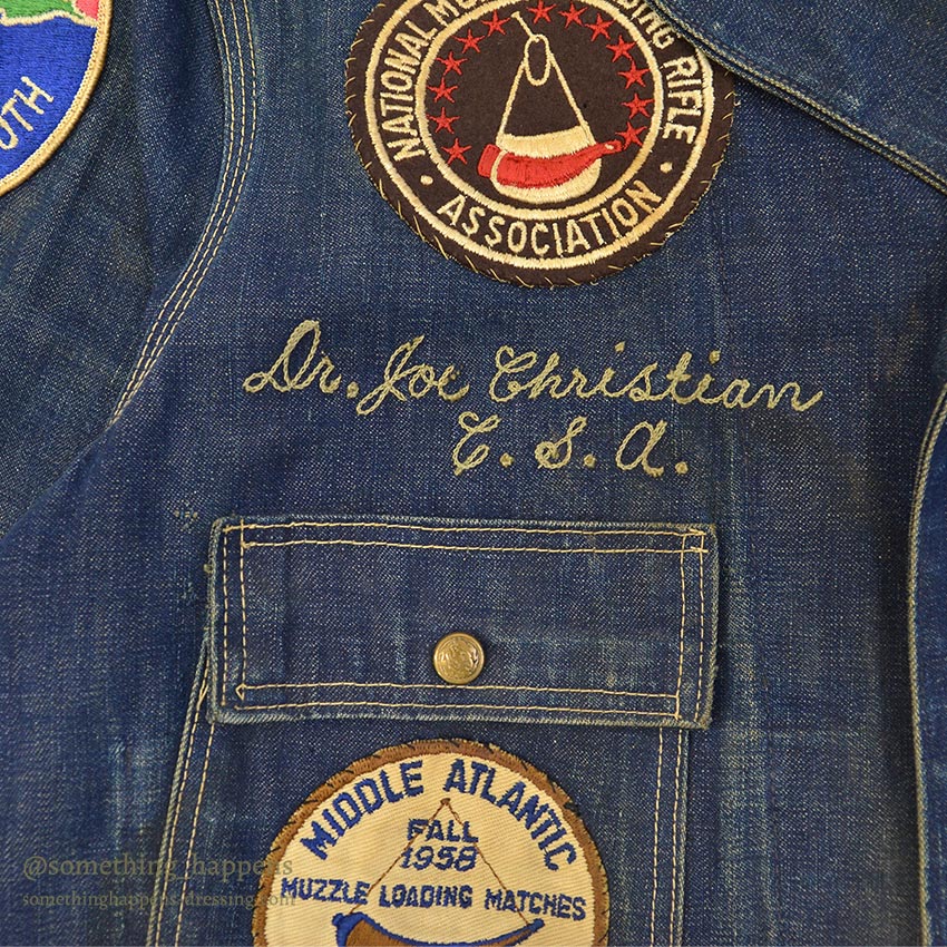 1950's LOTS OF PATCHES DENIM COVERALL...