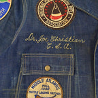1950's LOTS OF PATCHES DENIM COVERALL...