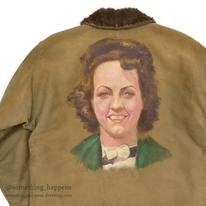 1940's WW2 N-1 DECK JACKET / PORTRAIT PAINT, SUPER RARE...