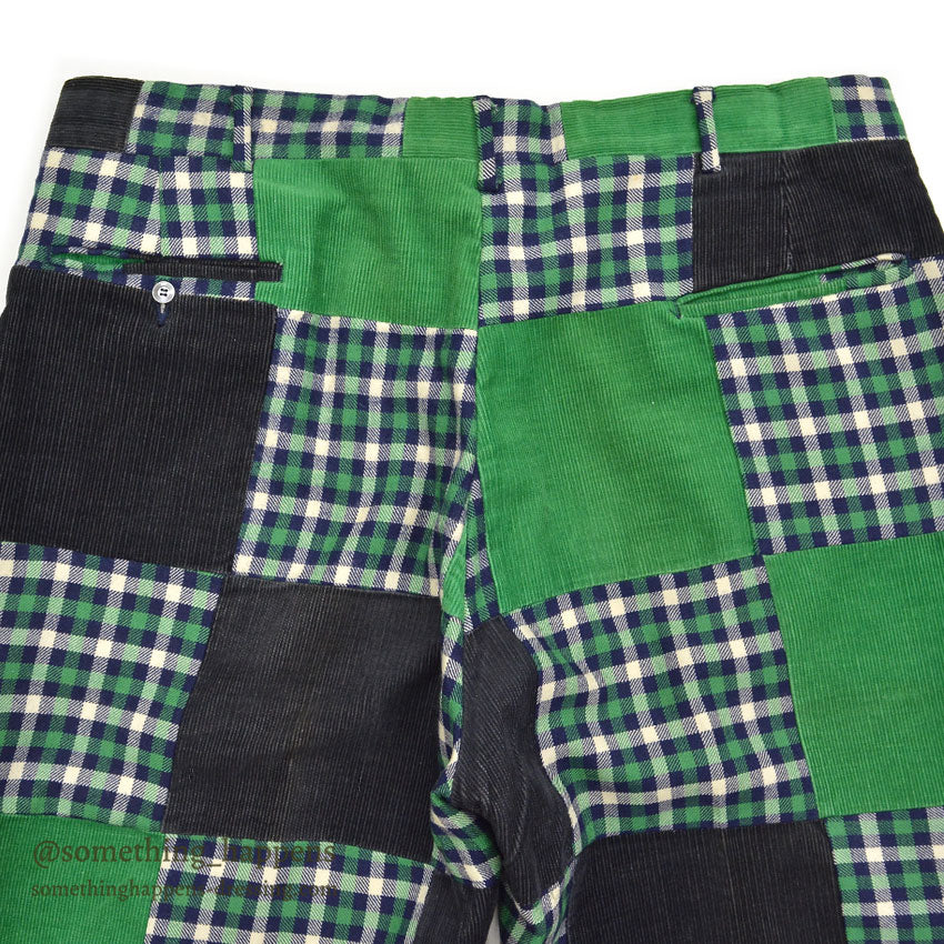 1970's OLD PATCHWORK CORDUROY PANTS...W36/L26
