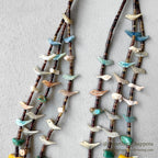 OLD ZUNI FETISH NECKLACE / 3 STRAND...