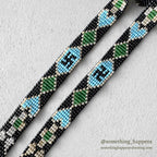 NATIVE AMERICAN SEED BEADS NECKLACE / WHIRLING LOGS...