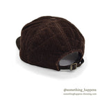 1990's EDDIE BAUER QUILTED CORDUROY CAP / BROWN...