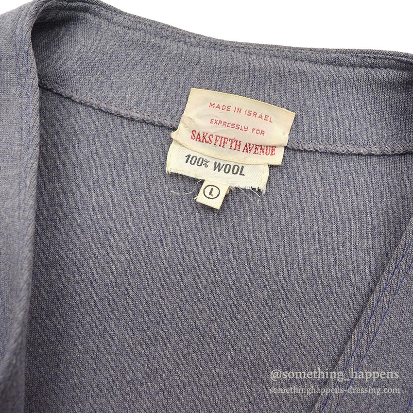 1980's~ SAKS FIFTH AVENUE WOOL CARDIGAN ... L