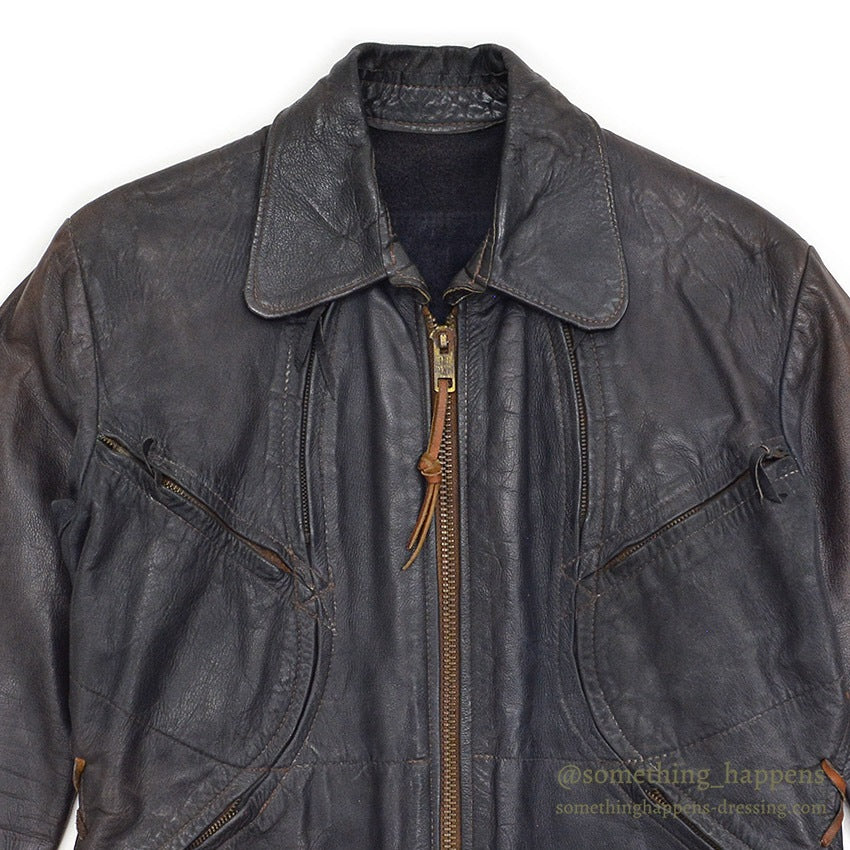 1960's~ EAST WEST MUSICAL INSTRUMENTS CO. LEATHER JACKET '' BACK PACK'' ...