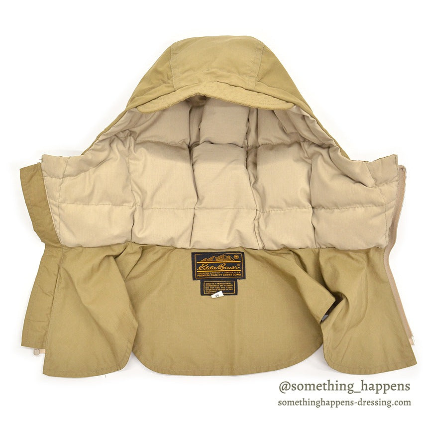 1980's EDDIE BAUER DOWN HOODIE NECK CAPE...M