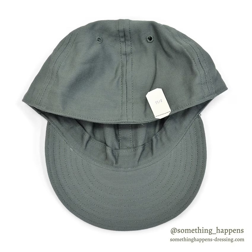 1960's DEADSTOCK USAF CAP, UTILITY, MAN'S COTTON SATEEN SAGE GREEN 2 ... 71/2