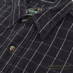 1990's BERNE BLACK COTTON HEAVY FLANNEL SHIRT... L