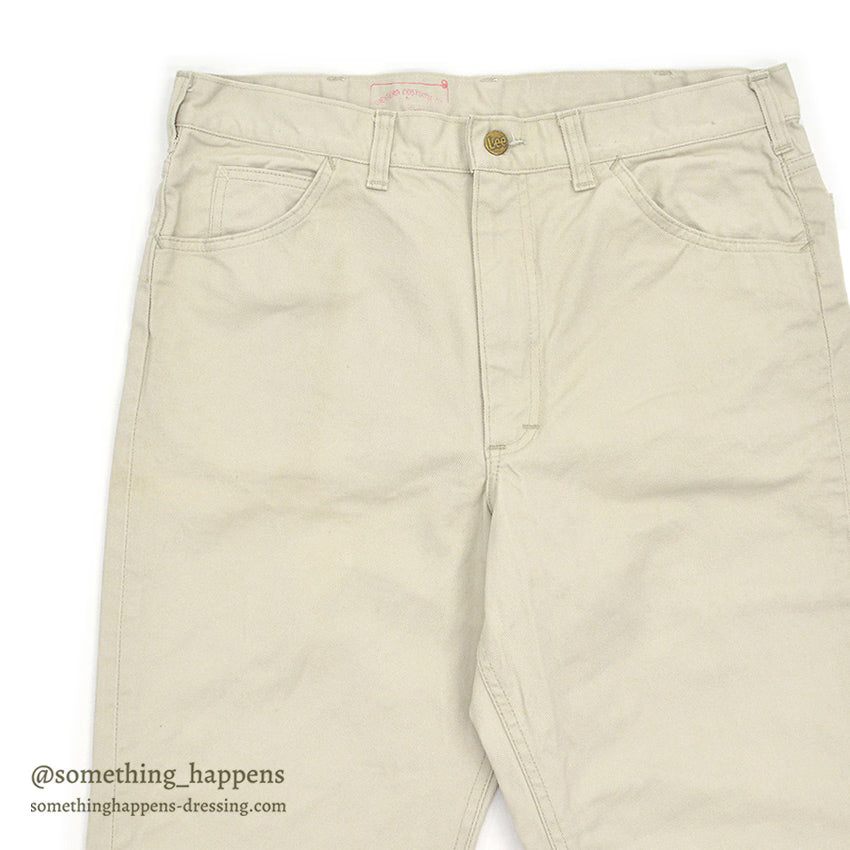1960's~ Lee Leens ALL COTTON TWILL PANTS / ONLY WASHED ONCE ... W34/L34