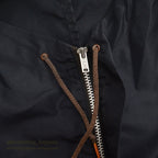 1950's SKI-WELL SEATTLE WOOLEN CO. BLACK NYLON ANORAK PARKA...