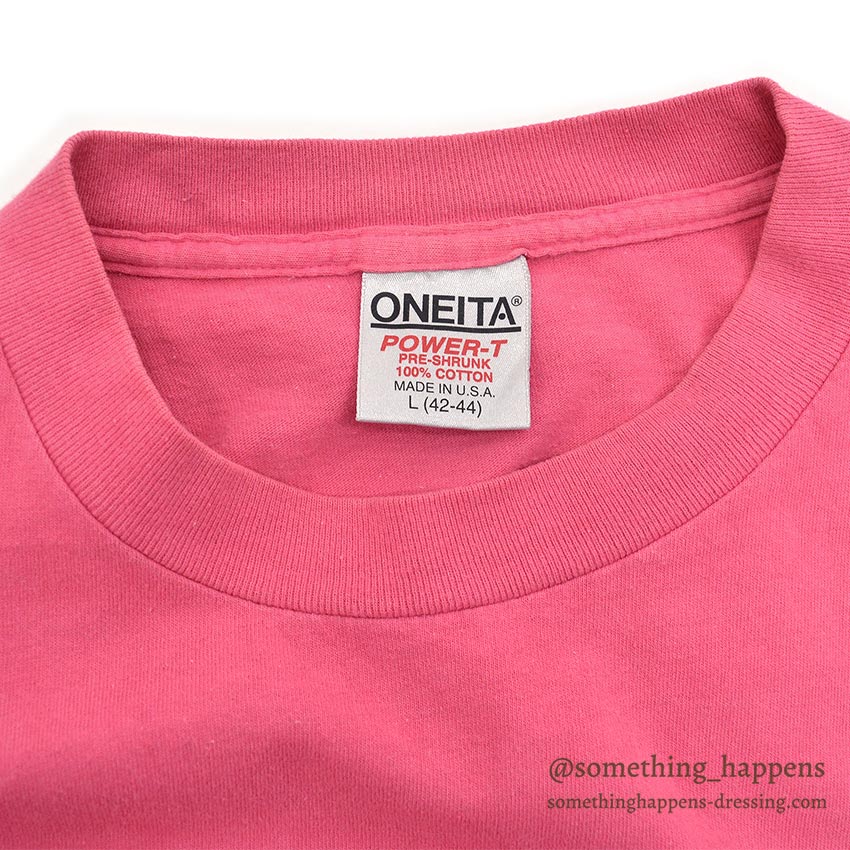 1990's ONEITA BOSTON T-SHIRT / PINK... L