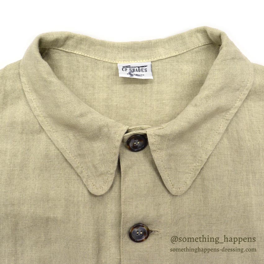 1990's CP SHADES LINEN WORK JACKET / TAN... M