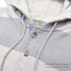 1980's LLBEAN STRIPED COTTON SWEAT HOODIE... L-TALL