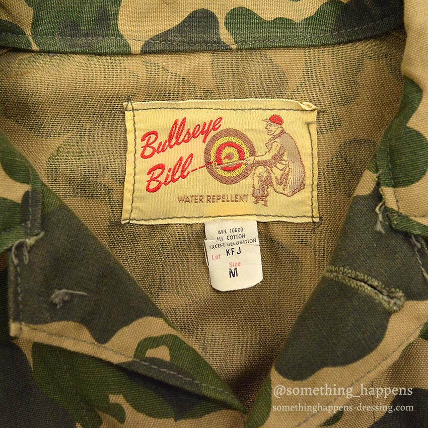 ~1960's BULLSEYE BILL CAMO JACKET / TWO POCKET ... M