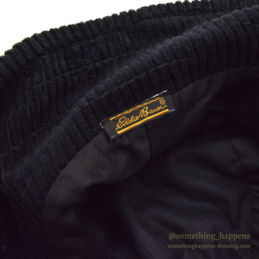 1980's~ EDDIE BAUER CORDUROY HAT / BLACK...