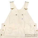1950's Lee DOUBLE-KNEE OVERALL OFF WHITE / WITH APRON ... W42/L31
