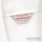 1960's DEADSTOCK TOWNCRAFT NYLON SEERSUCKER S/S SHIRT / WHITE ... L