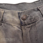 1960's UNKNOWN BLACK FADED FRISCO PANTS ... W32/L27
