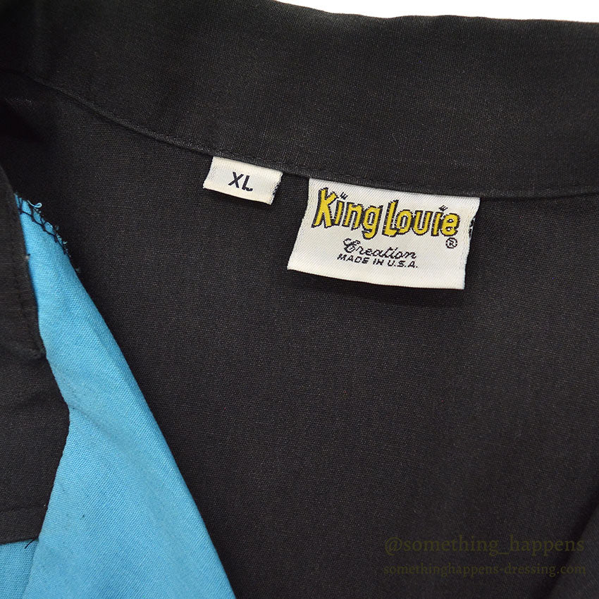 1980's KING LOUIE PROSPECT MOTORS TWO-TONE BOWLING SHIRT... XL