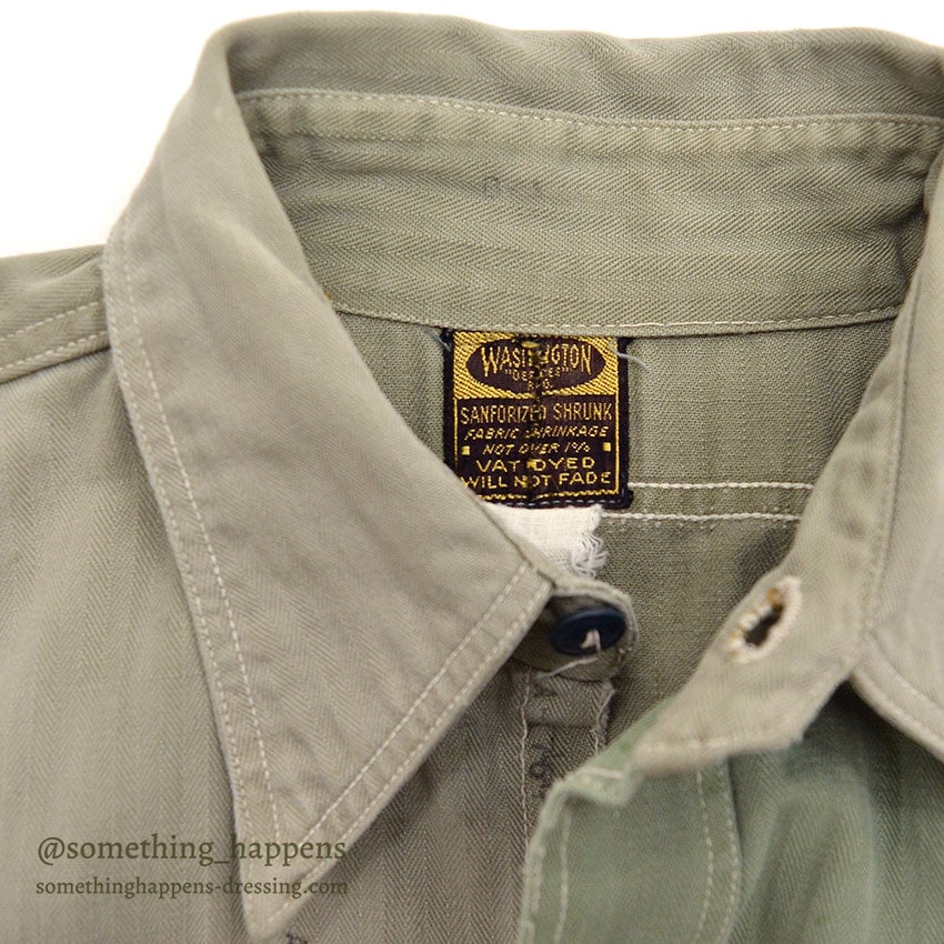 1940's WASHINGTON DEE CEE TWO-TONE HBT SHIRT / EXTREMELY RARE ...