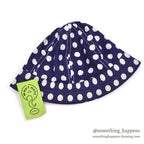 1970's DEADSTOCK MIDWAY POLKA DOTS HAT / NAVY...L