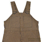 1940's DEADSTOCK PAYDAY WW2 BROWN EXPRESS STRIPED OVERALL / HIGH BACK ... W36/L30